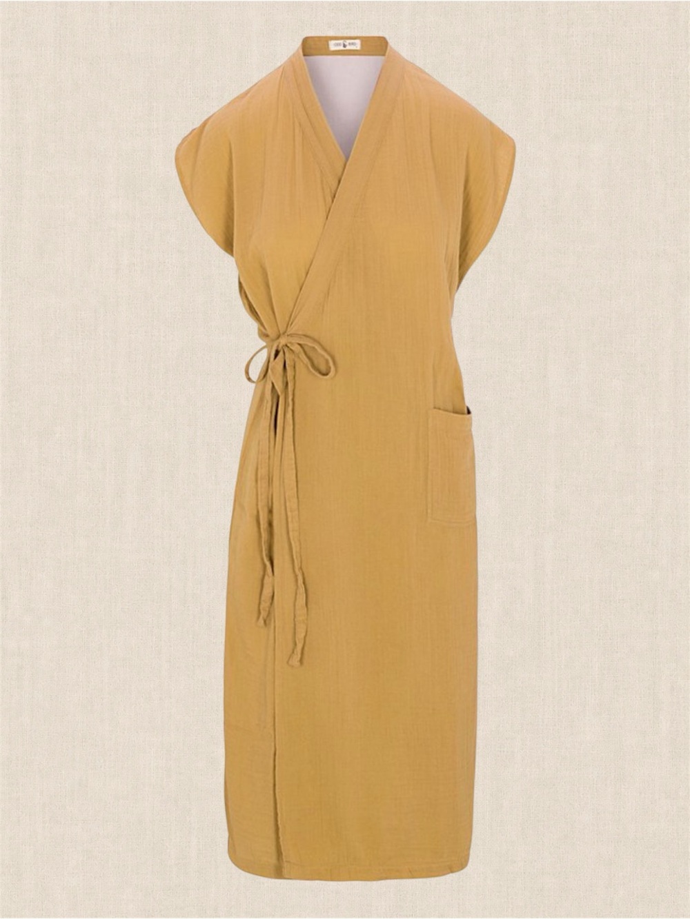 Odd bird co organic cotton gauze wrap dress